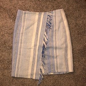 Like-new HALOGEN Fringe Pencil Skirt